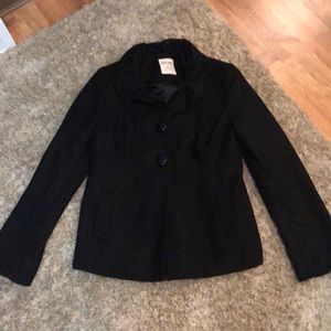 Old Navy ruffled collar pea coat